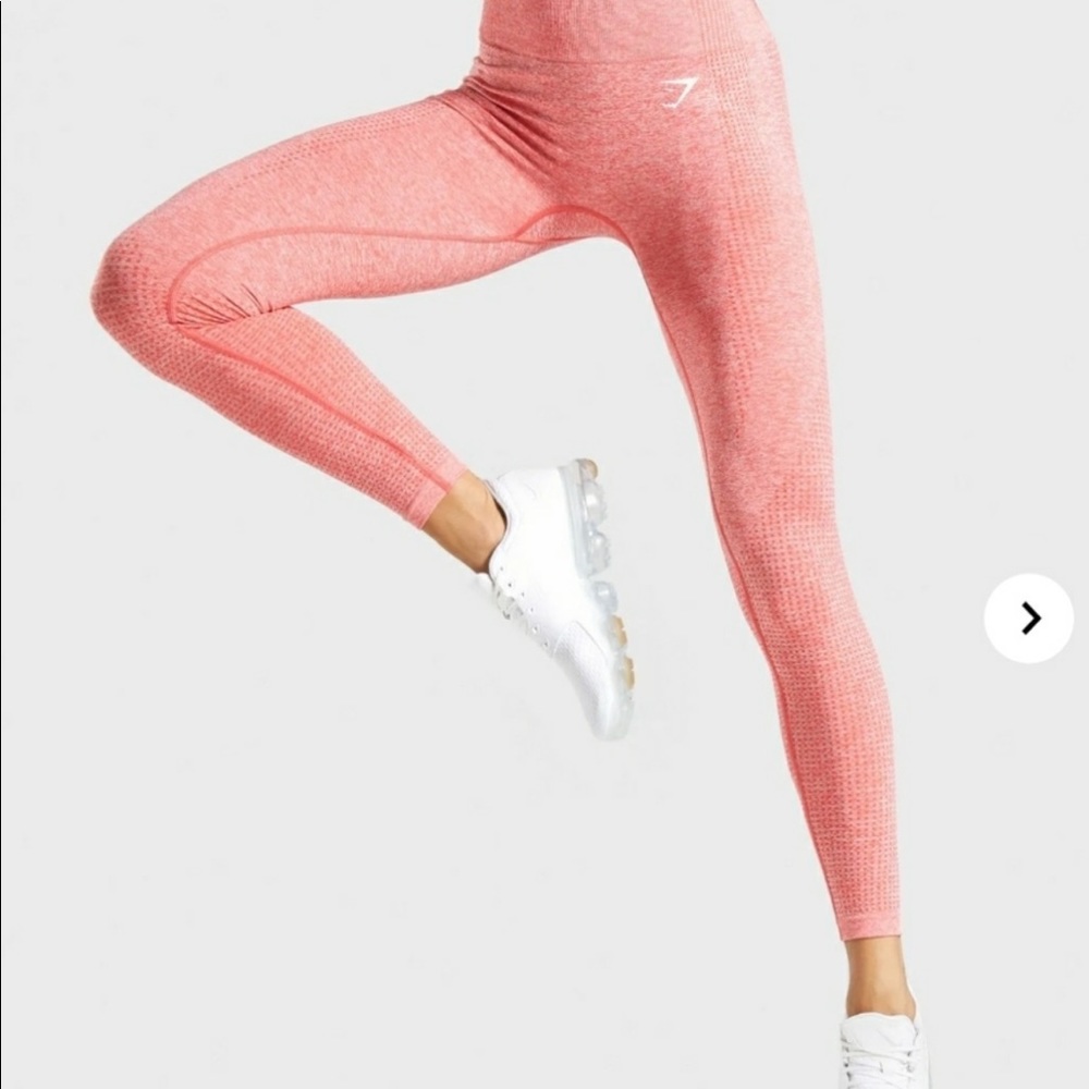Coral gym shark leggings
